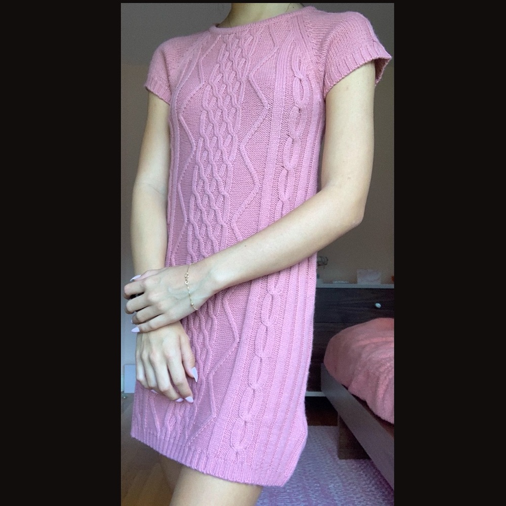 ZY Portuguese designed Pink Knitted Dress (11-12)